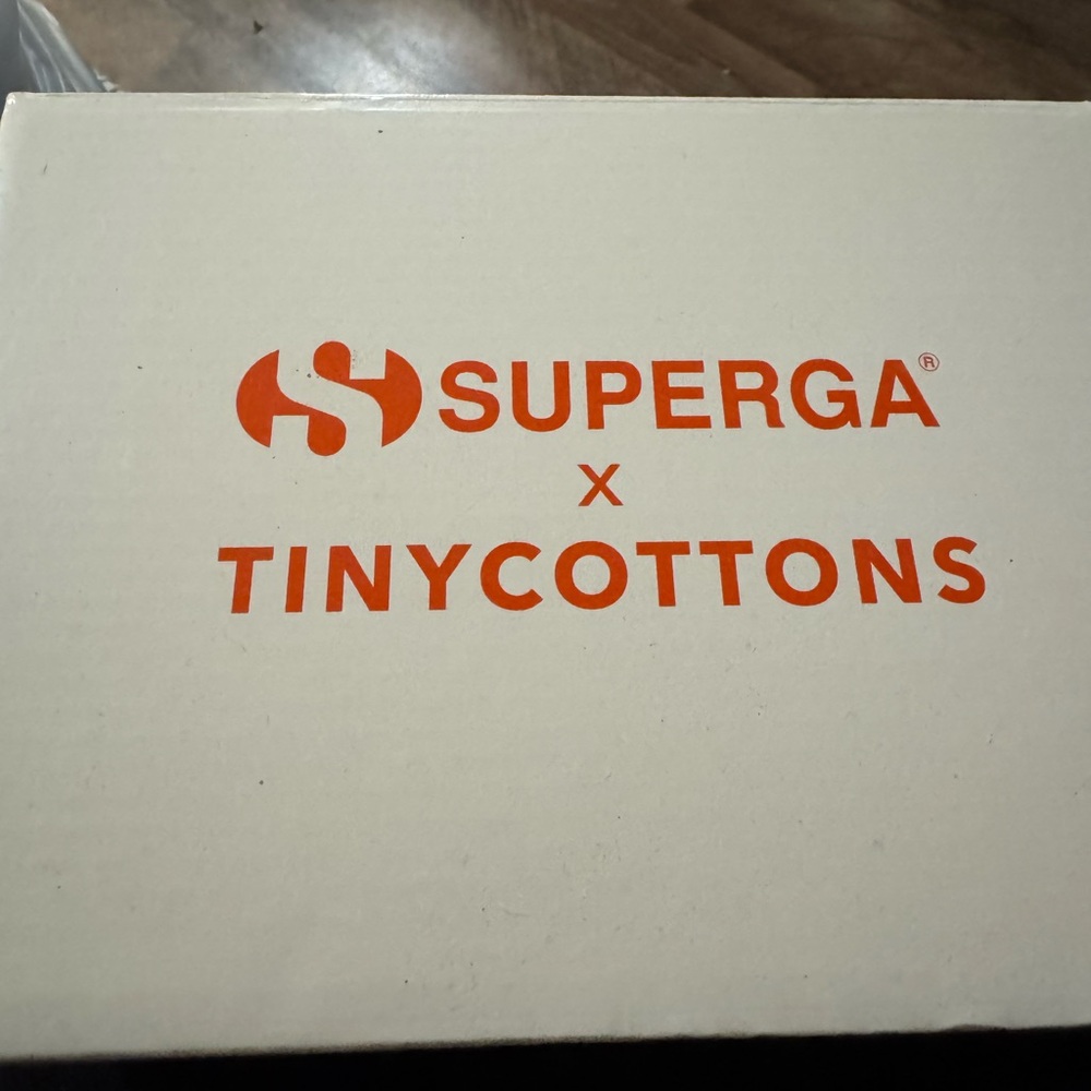 Superga x Tinycottons Cream and Orange Bo